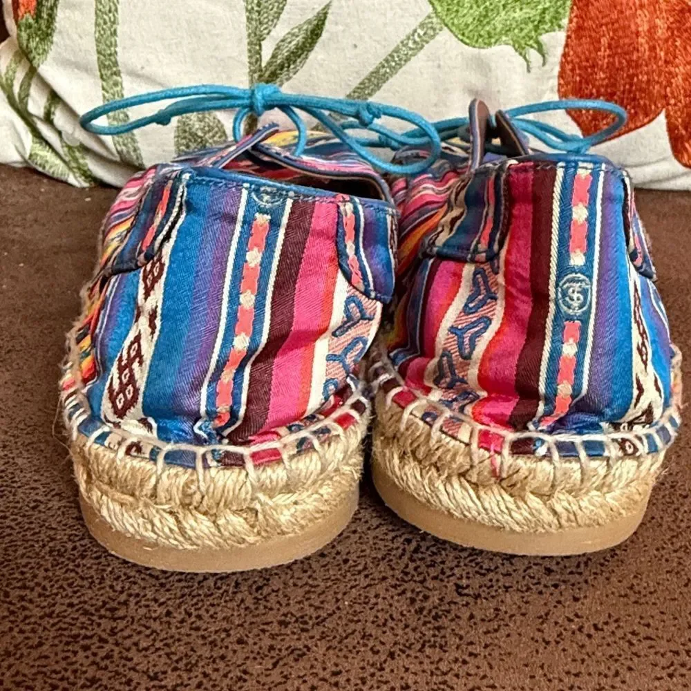 TABITHA SIMMONS ESPADRILLES BOHO BEACH SUMMER FESTIVAL FLATS SPAIM SPAIN VGC 39